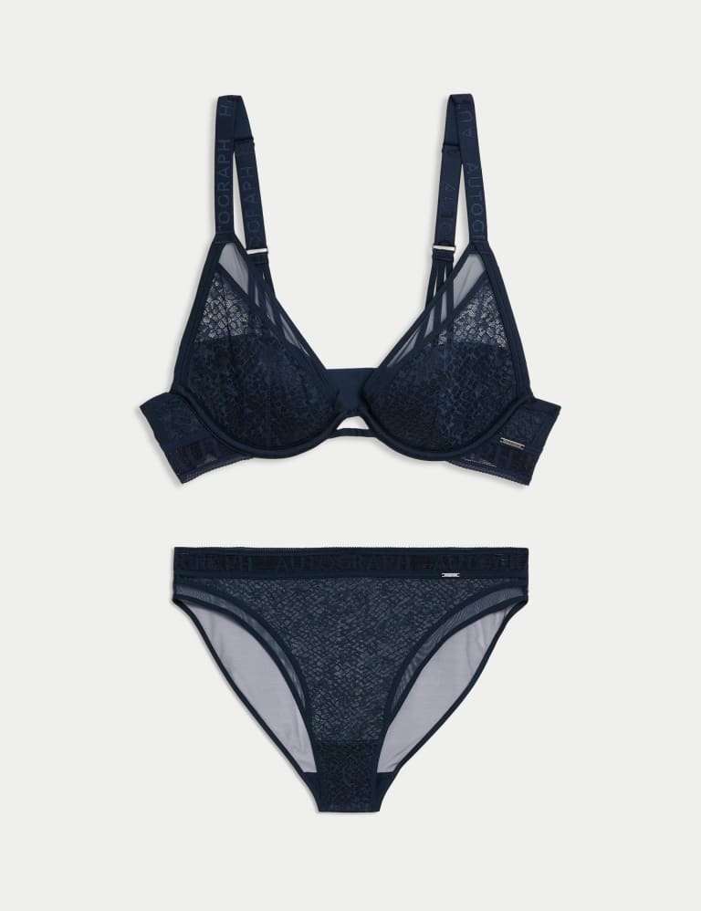 Tivoli Lace Wired Plunge Bra Set A-E 2 of 6