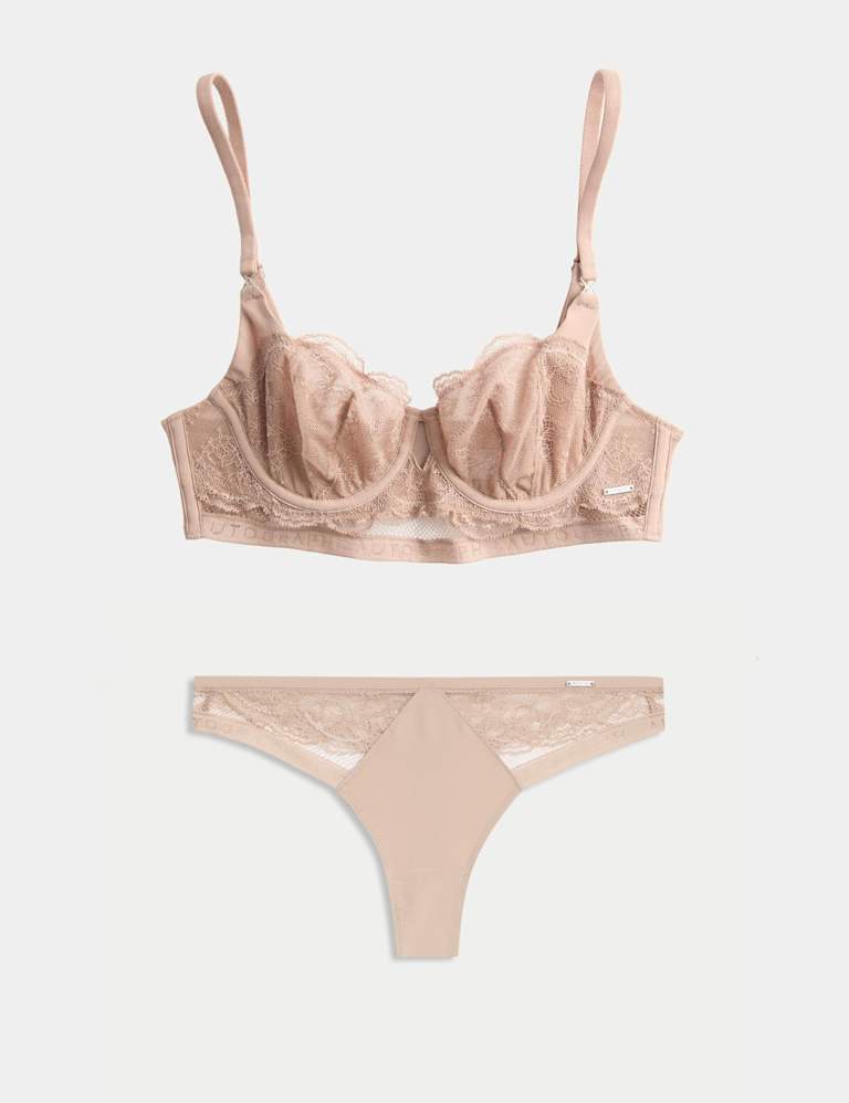 Murcia Lace Wired Longline Balcony Bra Set A-E 2 of 6