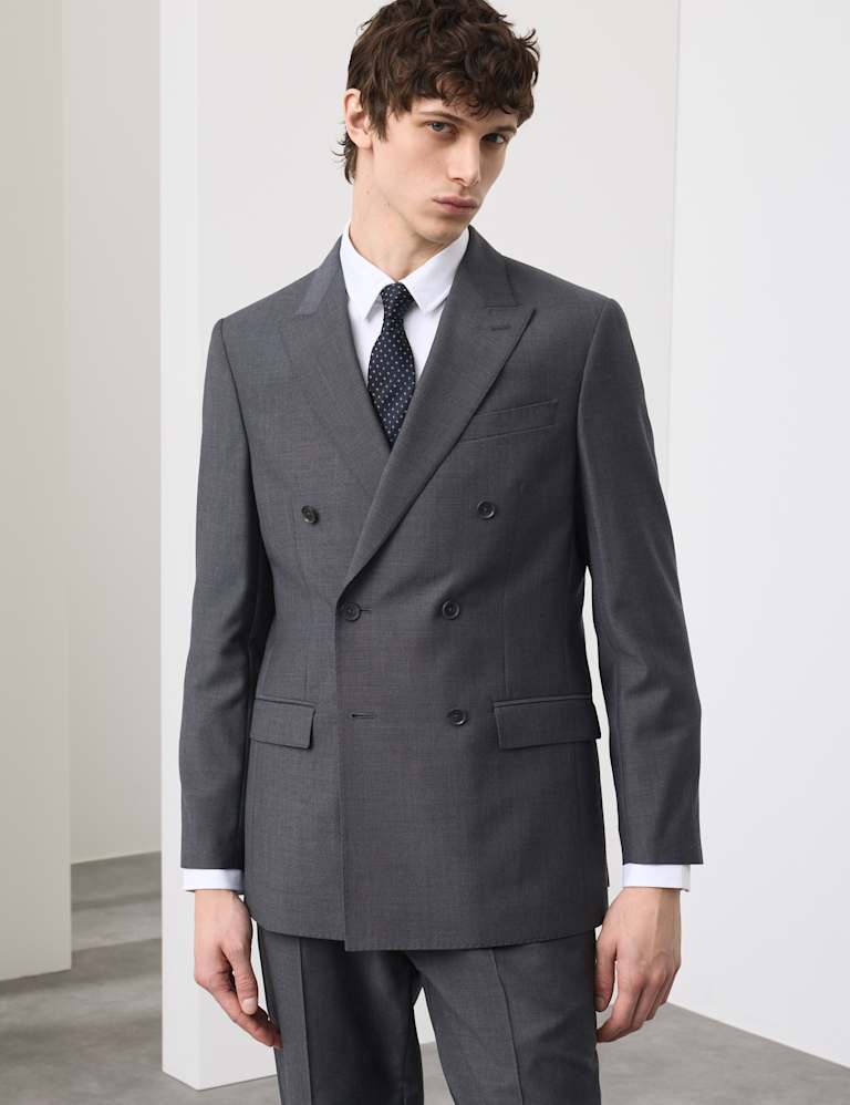 2 Piece Tailored Fit Wool Rich Suit 1 of 6