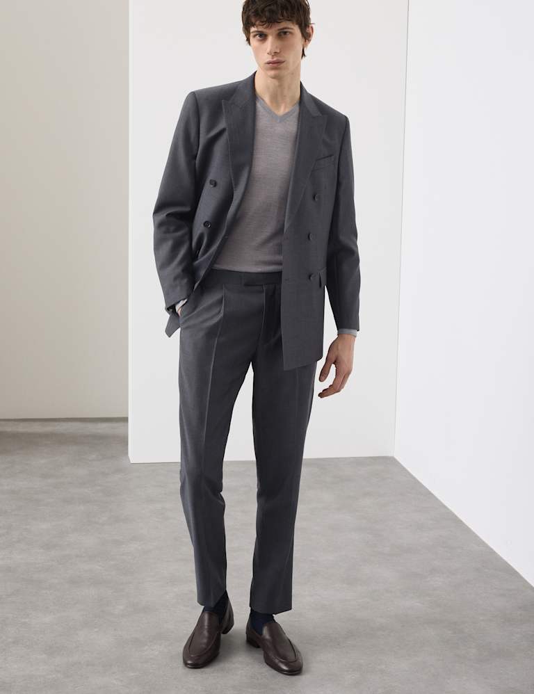 2 Piece Tailored Fit Wool Rich Suit 4 of 6