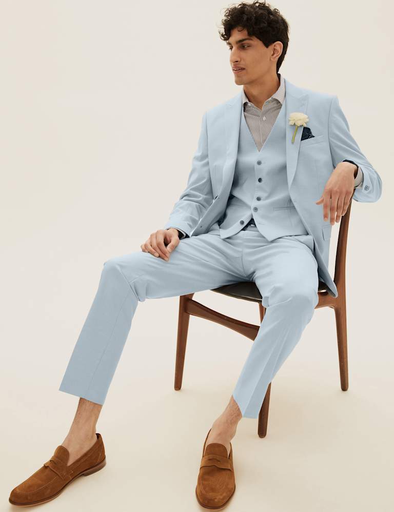 Pastel Slim Fit 3 Piece Suit 4 of 8
