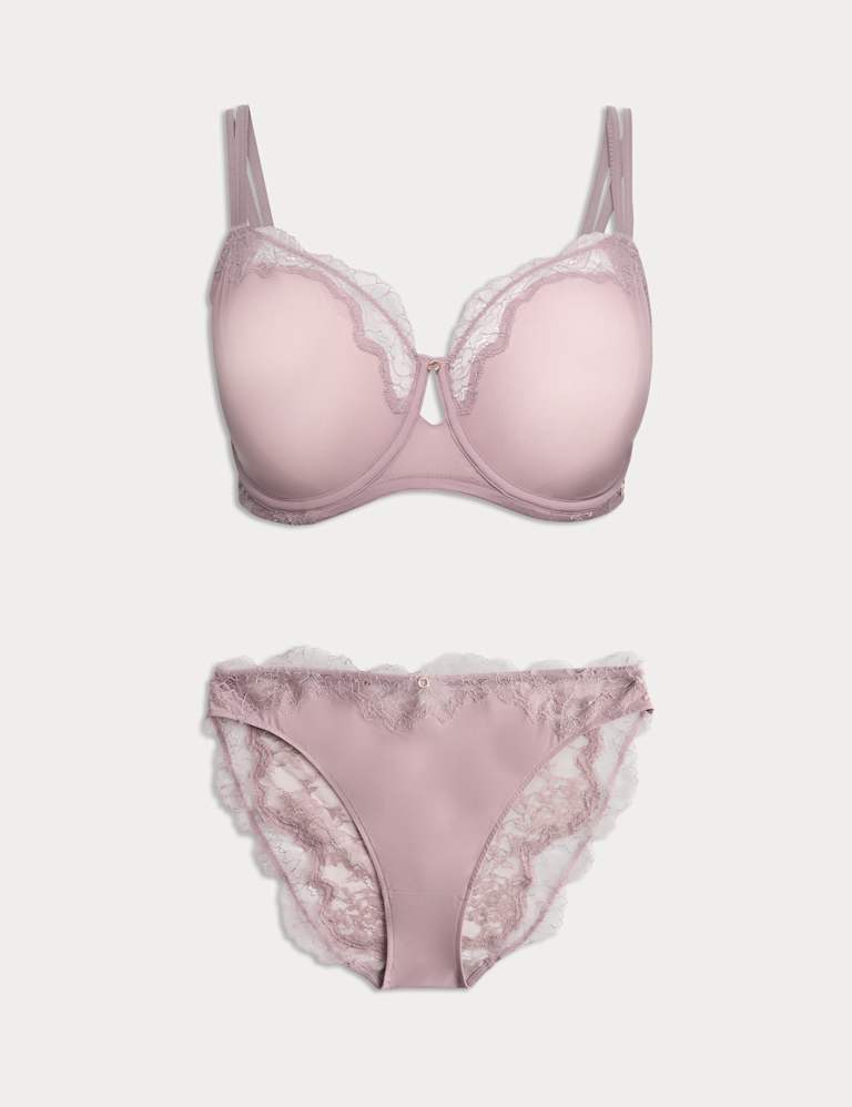 Nolana Lace Wired Balcony Bra Set F-H 2 of 6