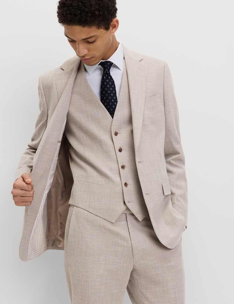 Tailored Fit Grid Check Suit 2 of 6