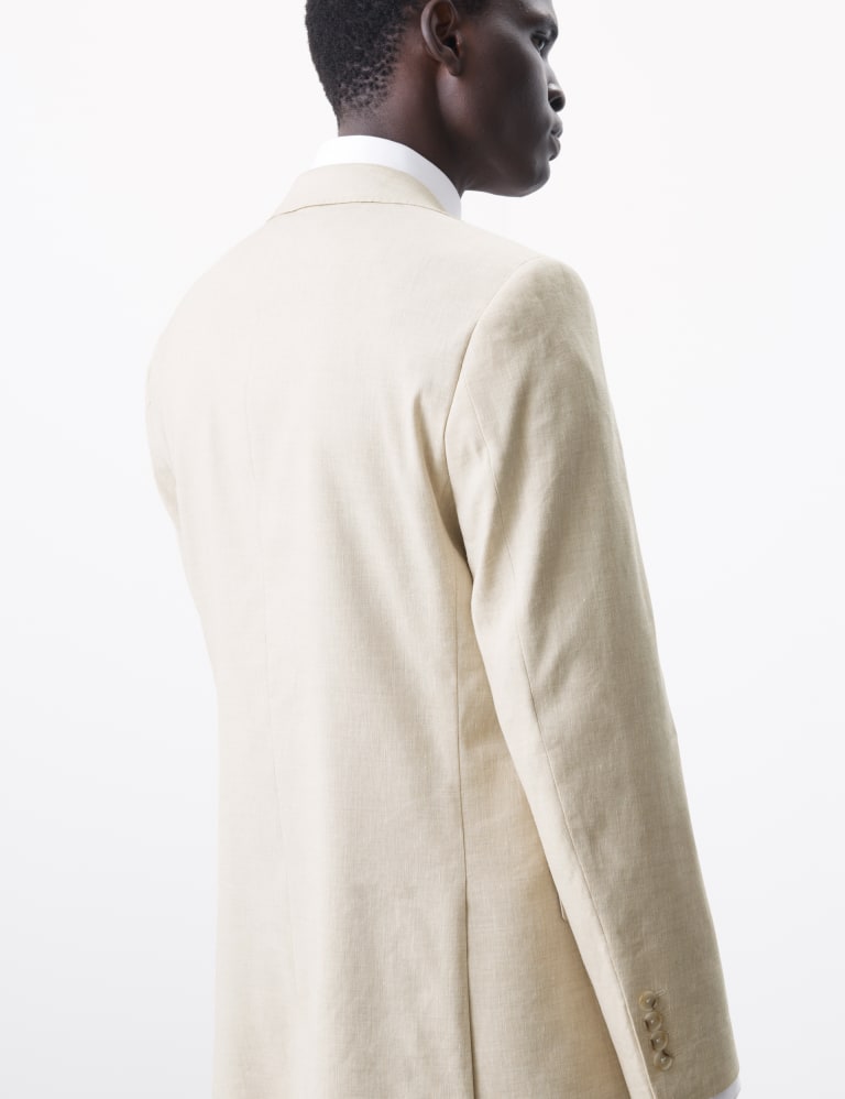 2 Piece Tailored Fit Italian Performance Linen Blend Suit 3 of 6