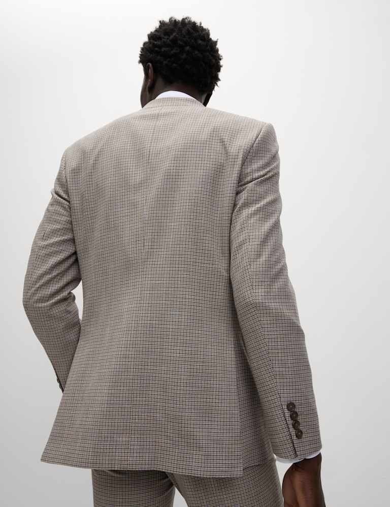 3 Piece Tailored Fit Grid Check Suit 4 of 6