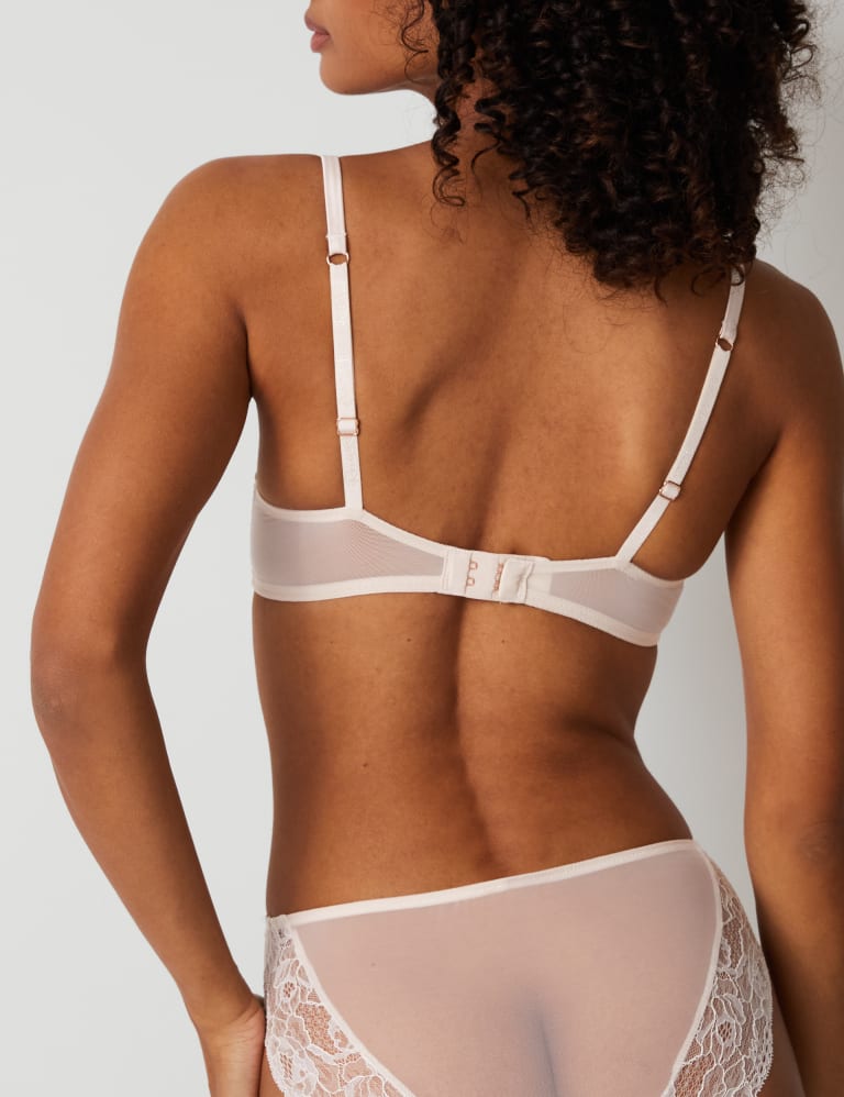Silk Blend Wired Balcony Bra Set A-E 4 of 6