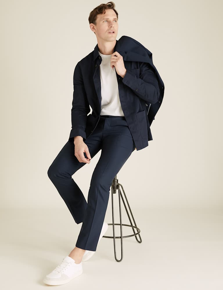 The Ultimate Navy Tailored Fit Wool Blend Suit 7 of 9