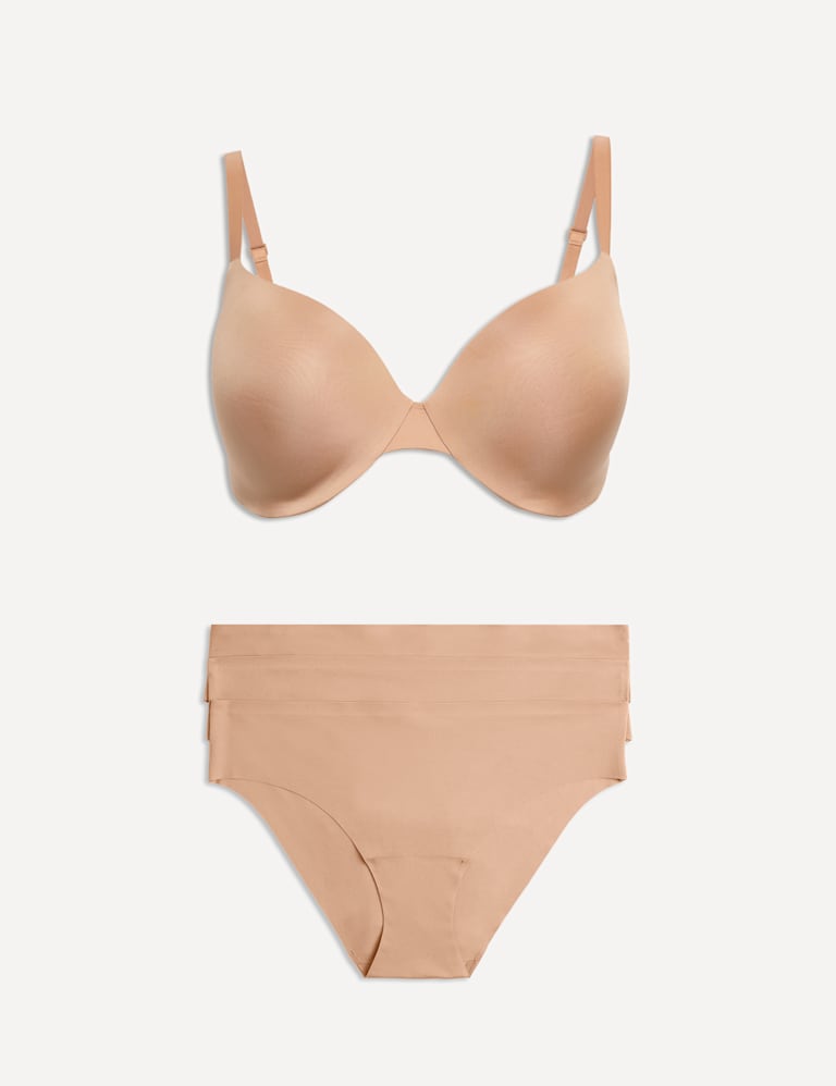 Body Invisibles™ Padded Wired Demi Cup Bra Set F+ 2 of 6