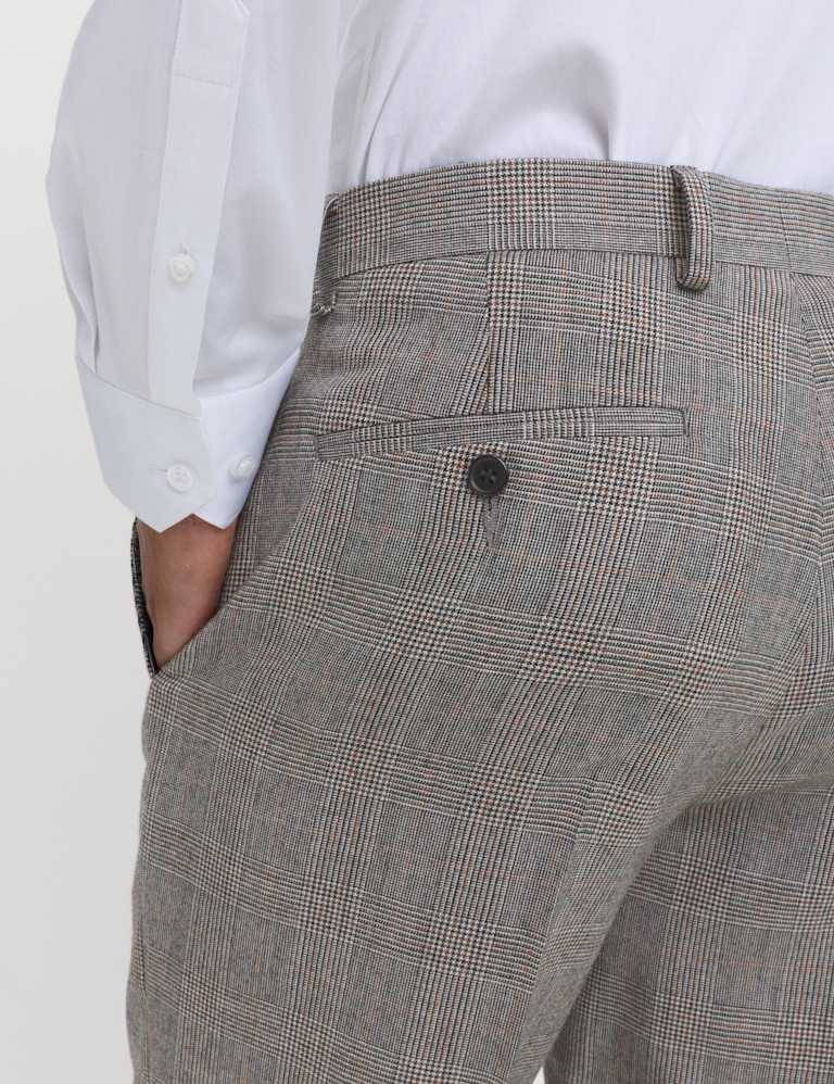 Regular Fit Pure Wool Check Suit 6 of 6