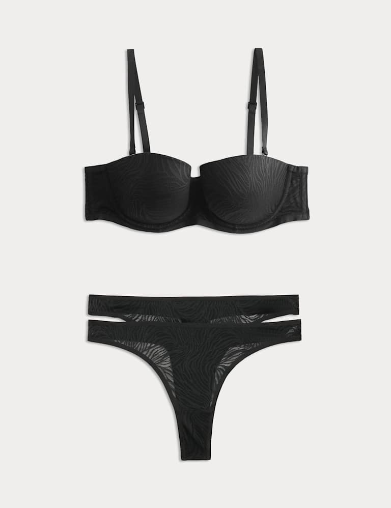 Body Lace Wired Strapless Bra Set A-E 2 of 6