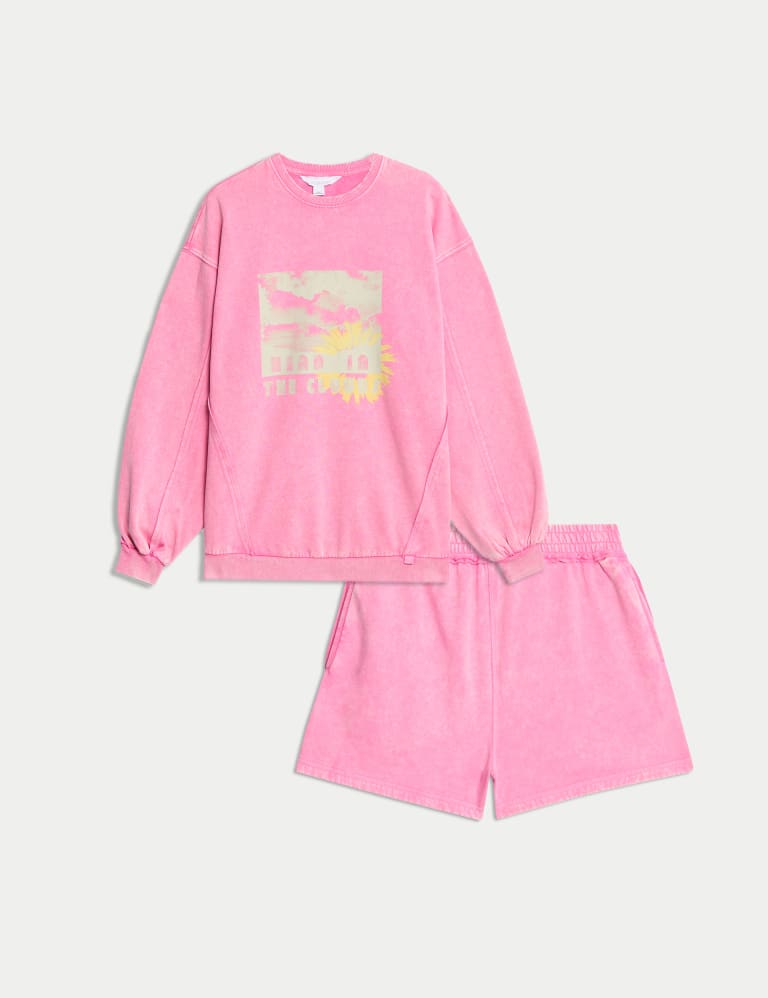 Cotton Rich Slogan Oversized Sweatshirt Set 2 of 6