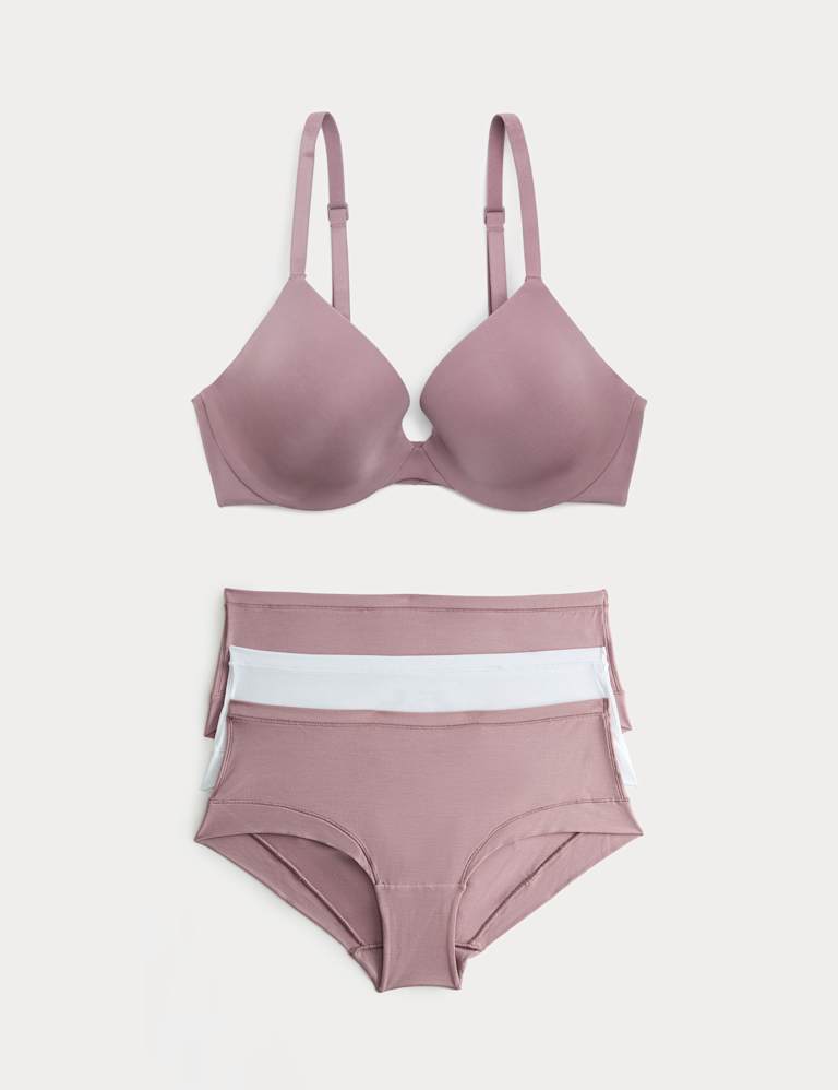 Body Invisibles Wired Plunge Bra Set A-E 2 of 6