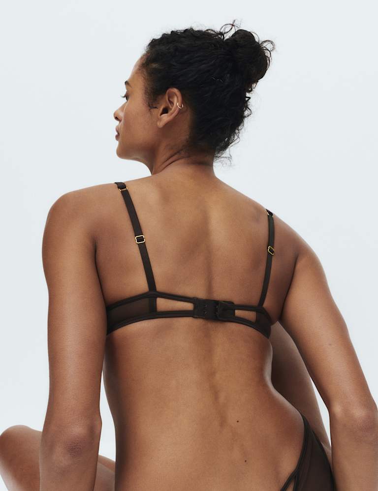 Mia Leopard Embroidery Wired Balcony Bra Set A-E 4 of 6