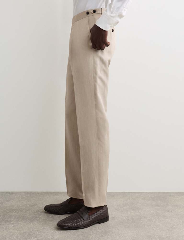 3 Piece Tailored Fit Silk & Linen Blend Suit 2 of 6