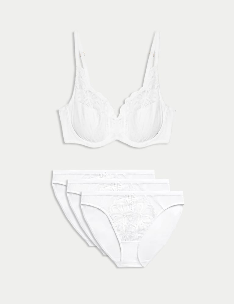 Amelia Lace Wired Full Cup Bra Set A-E 2 of 6