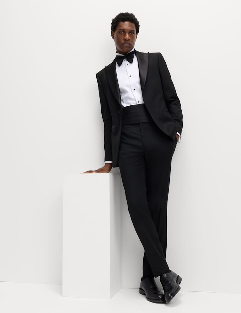 2 Piece Slim Fit Stretch Tuxedo Suit 1 of 7