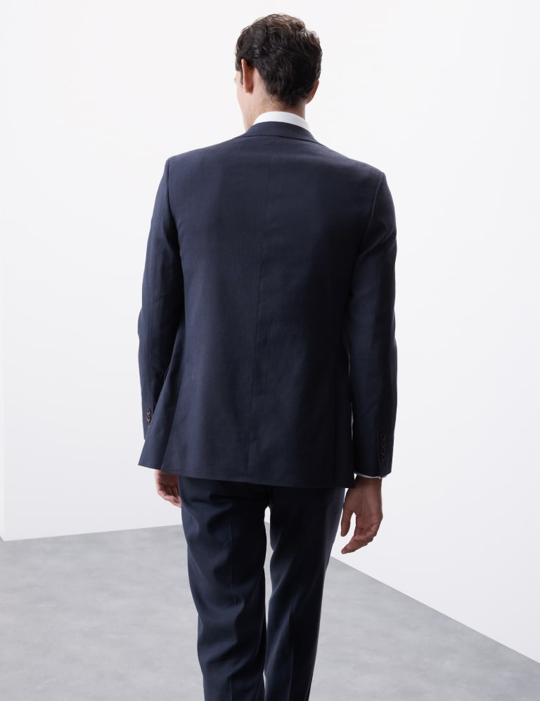 2 Piece Tailored Fit Italian Performance Linen Blend Suit 4 of 6