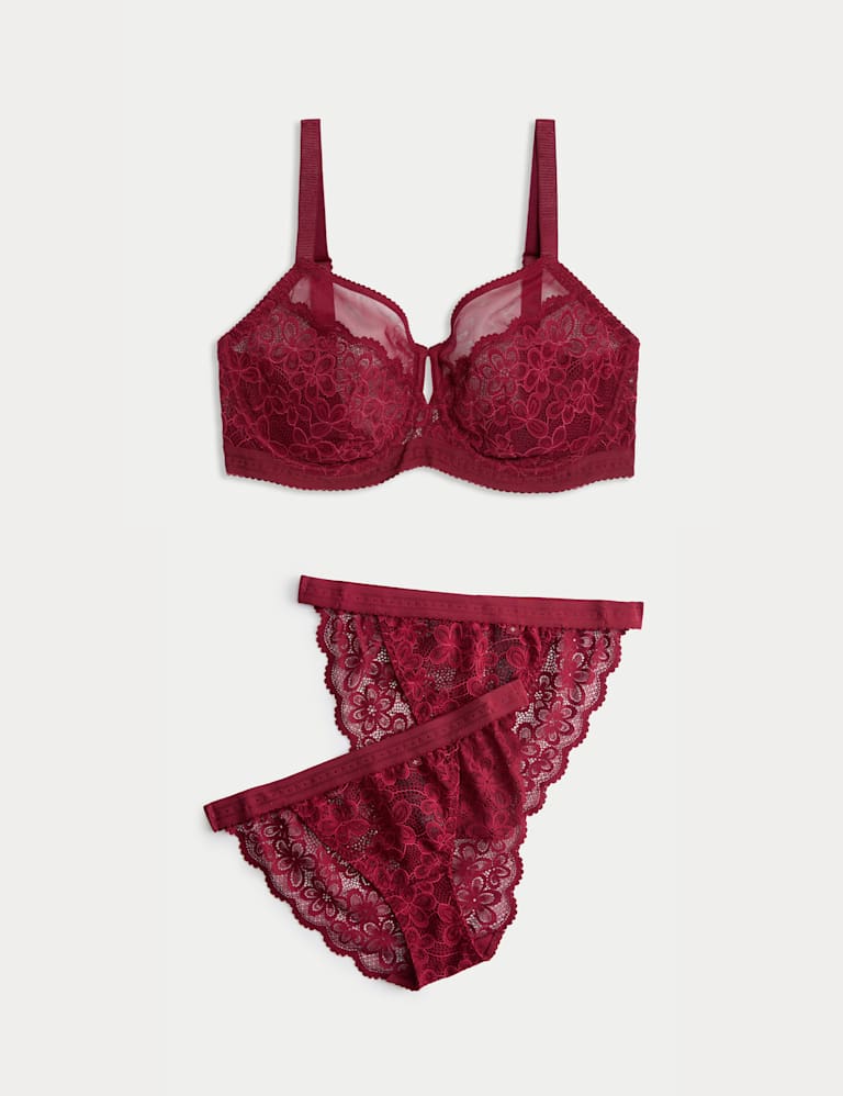 Cleo Lace Wired Minimiser Bra Set C-G 2 of 6