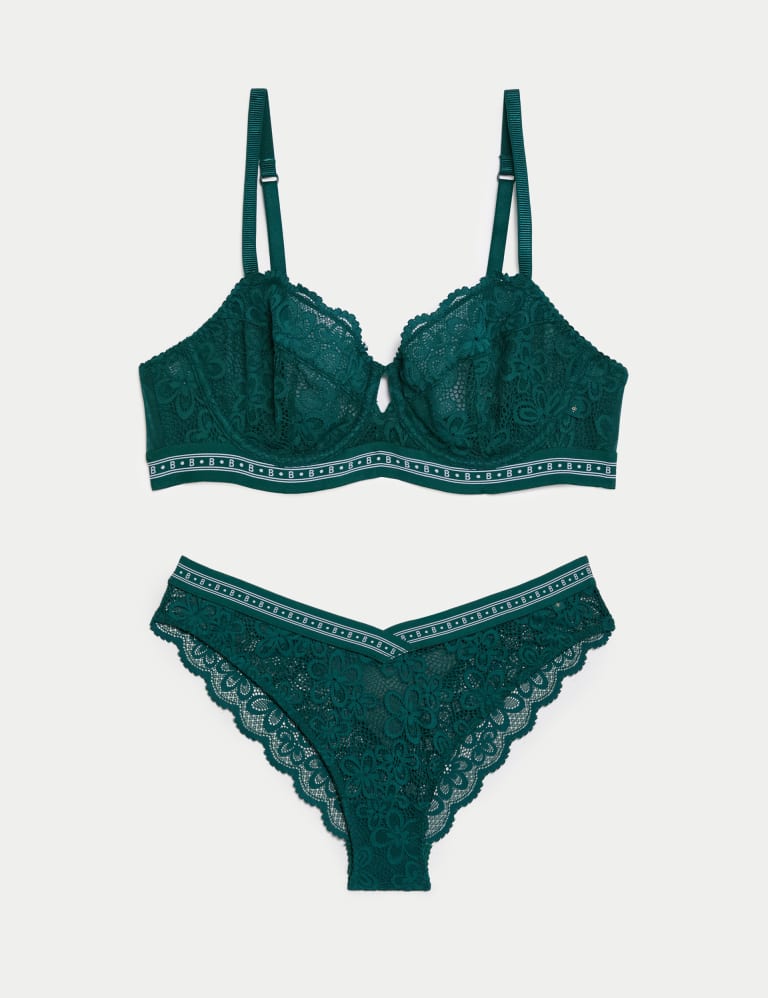 Cleo Lace Wired Balcony Bra Set A-G 2 of 6