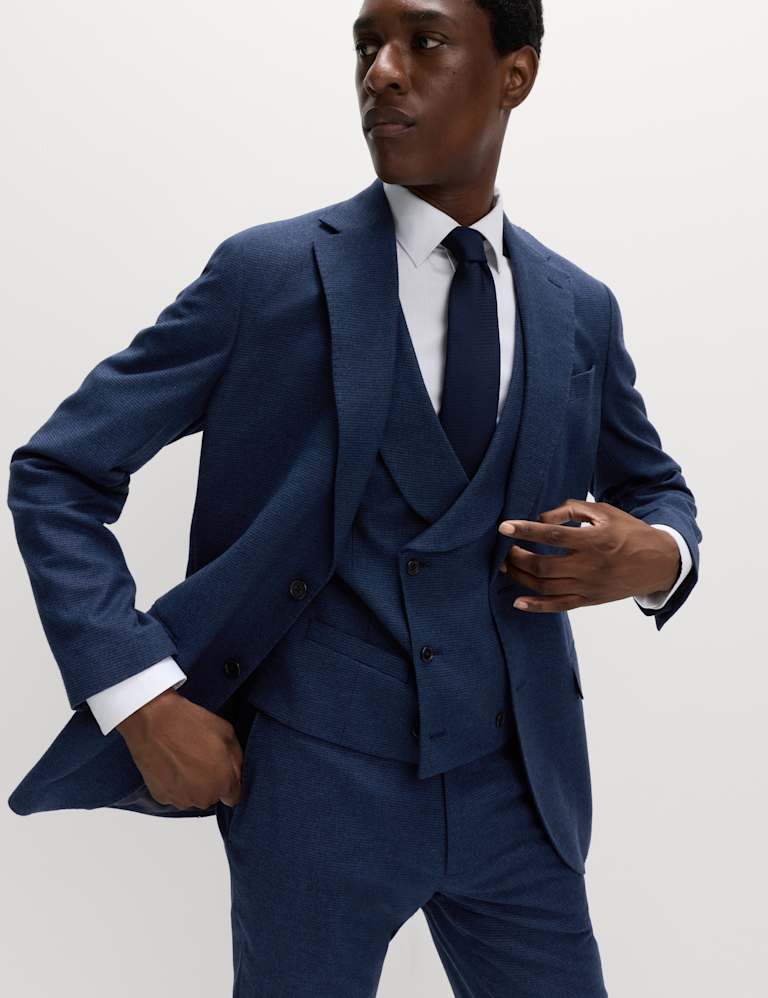 3 Piece Tailored Fit Italian Wool Blend Suit 1 of 6