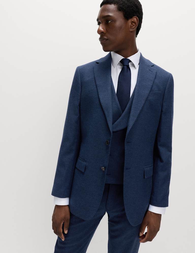 3 Piece Tailored Fit Italian Wool Blend Suit 2 of 6