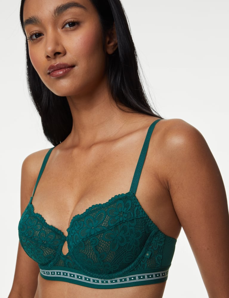 Cleo Lace Wired Balcony Bra Set A-G 3 of 6