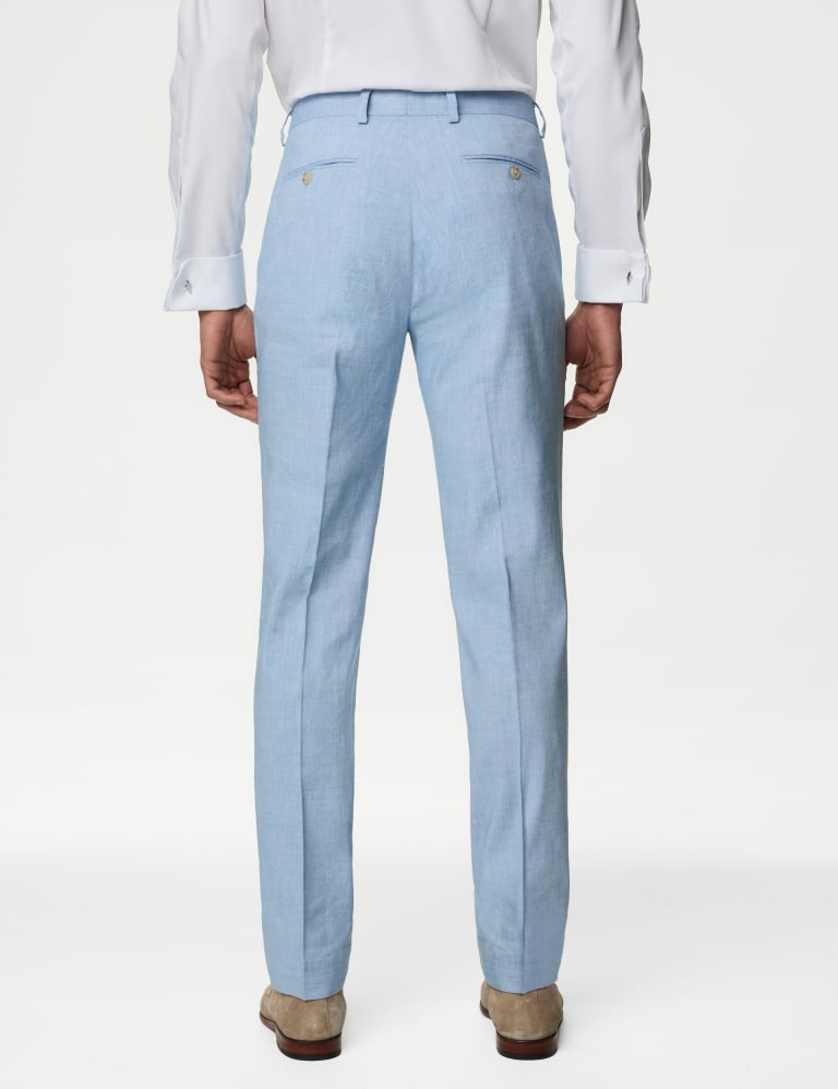 Tailored Fit Linen Rich Double Breasted Suit 5 of 6