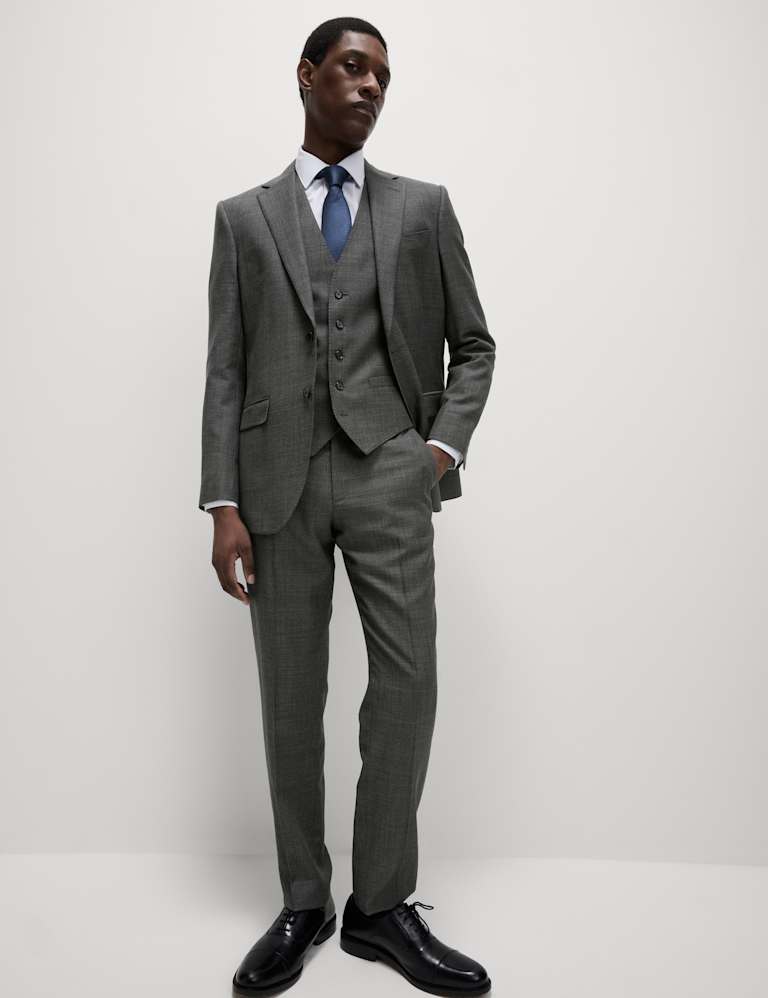 3 Piece Regular Fit Pure Wool Suit 1 of 6