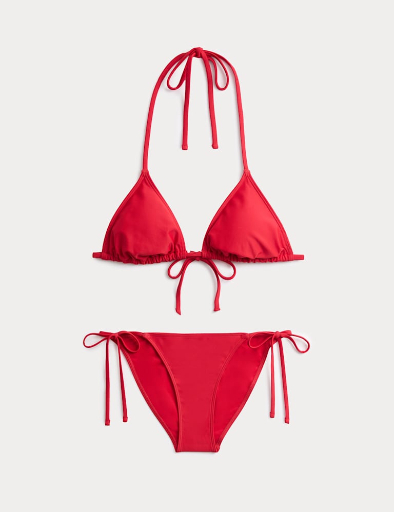 Padded Halterneck Triangle Bikini Set 2 of 6