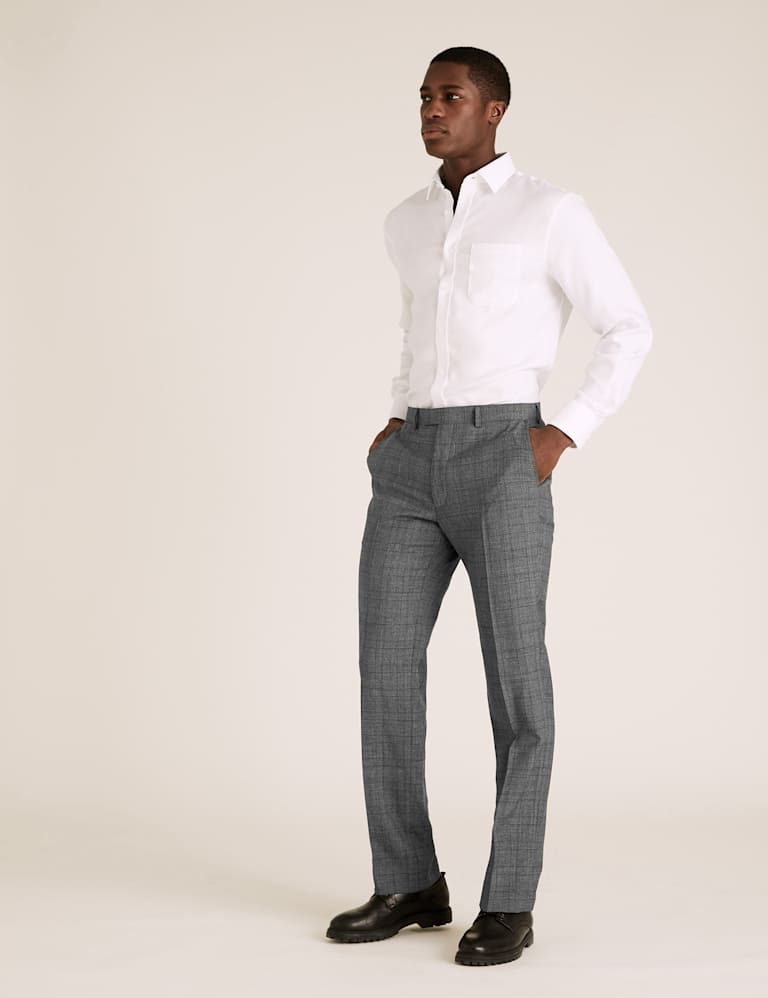 Charcoal Checked Wool 3 Piece Suit 5 of 8