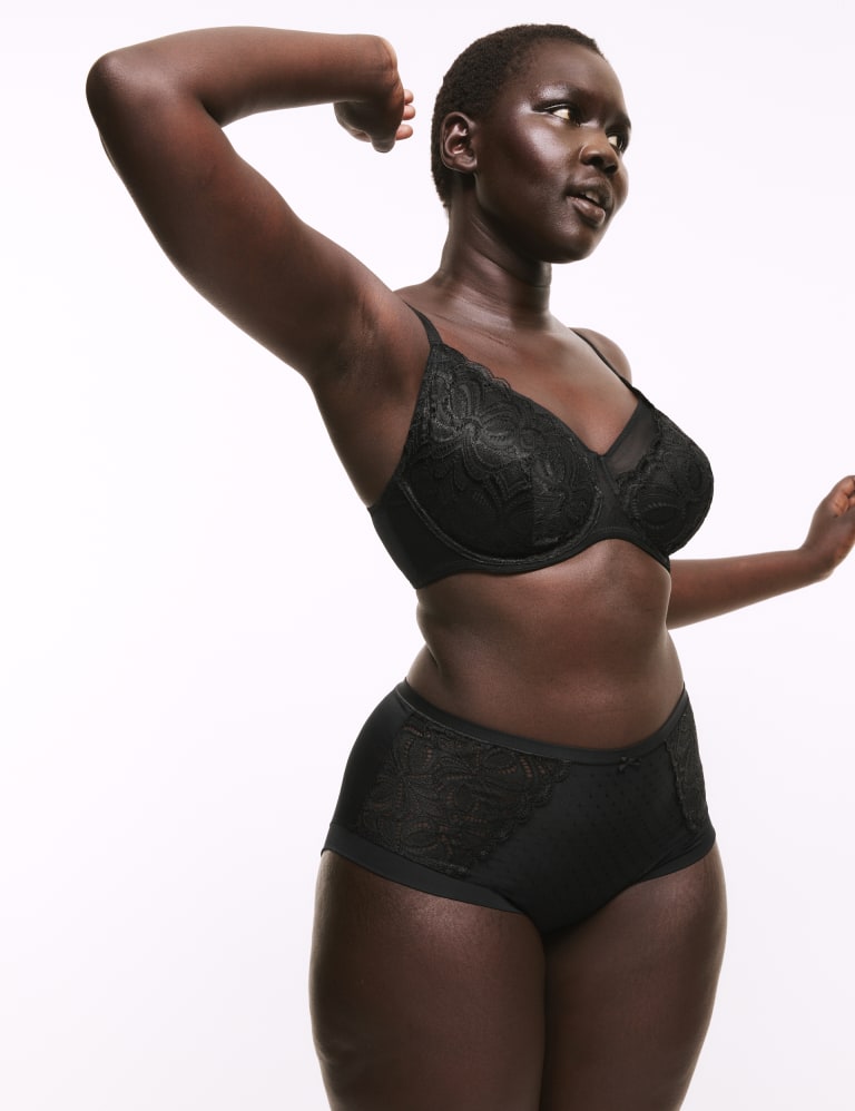Amelia Lace Non Wired Full Cup Bra Set A-E 5 of 6
