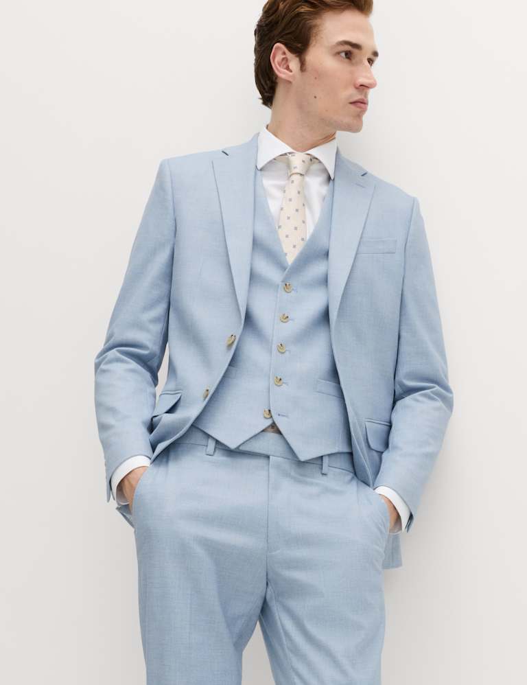 3 Piece Slim Fit Textured Stretch Suit 1 of 6