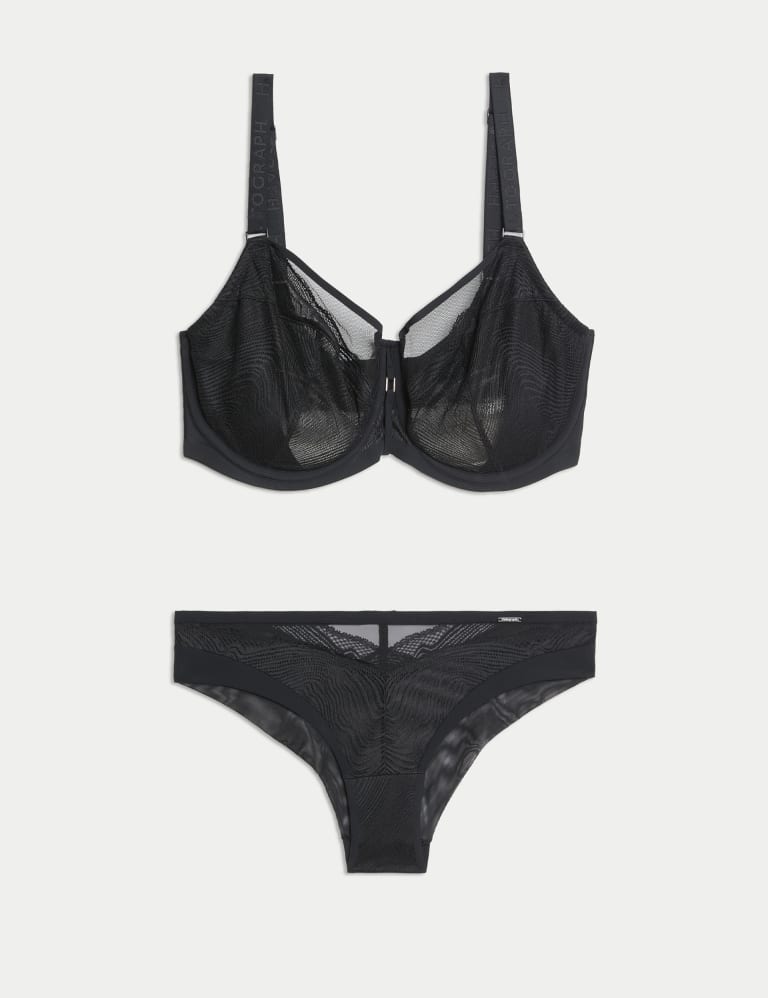 Kyoto Lace Wired Minimiser Bra Set C-G 2 of 6