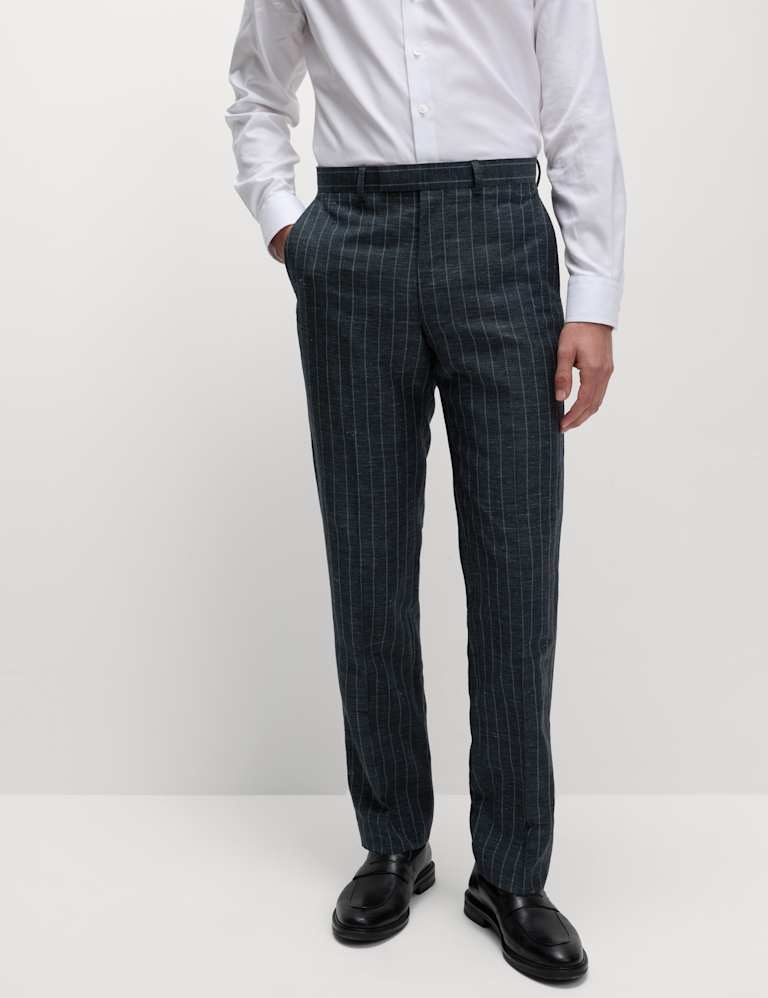 2 Piece Regular Fit Wool Rich Pinstripe Suit 5 of 6