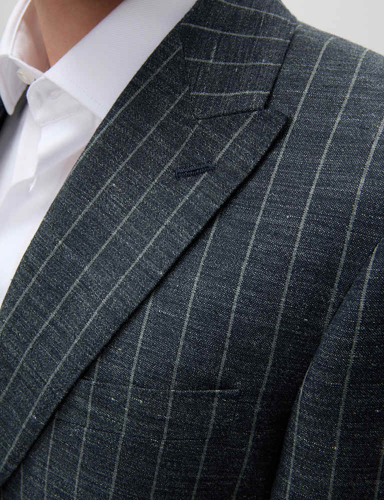 2 Piece Regular Fit Wool Rich Pinstripe Suit 6 of 6