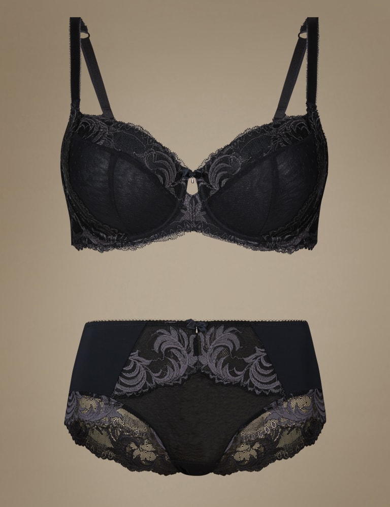 Sophia Lace Set with Non-Padded Full Cup A-D 2 of 6