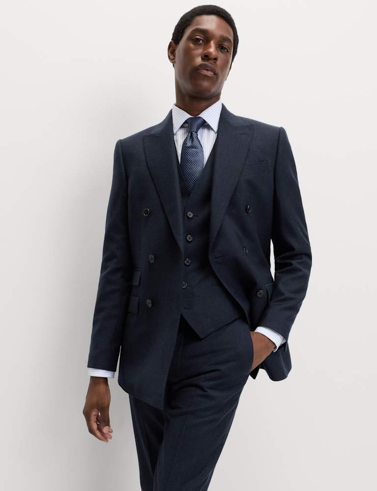 3 Piece Slim Fit Pure Wool Checked Suit 1 of 6