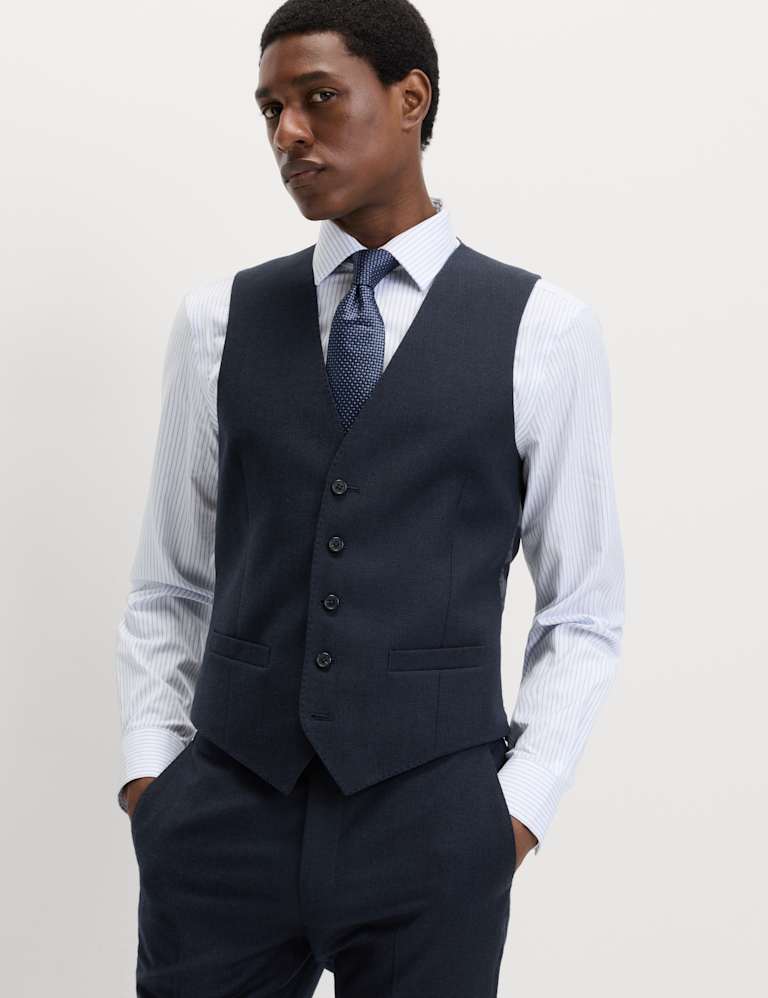 Slim Fit Pure Wool Checked Suit 3 of 6