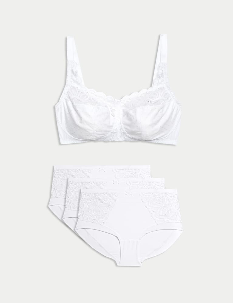Amelia Lace Non Wired Total Support Bra Set B-H 2 of 6