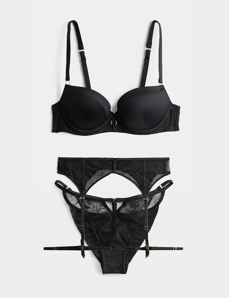 Freya Embroidered Wired Push-Up Balcony Bra & Suspender Set A-E 2 of 6