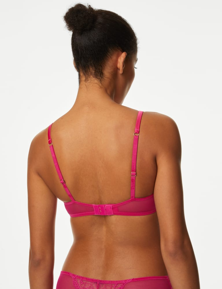 Cosmos Embroidery Wired Plunge Bra Set A-E 4 of 6