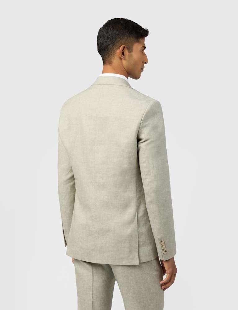 Slim Fit Linen Rich Single Breasted Suit 5 of 6