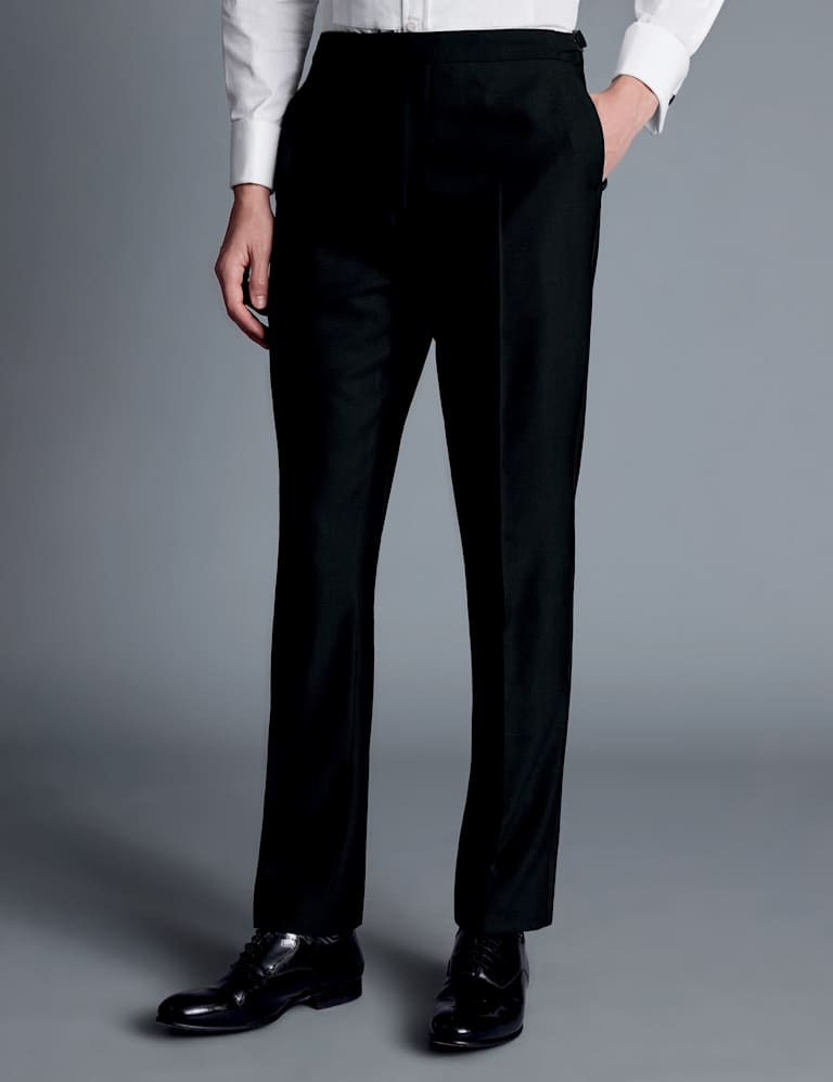 Regular Fit Super 120's Wool Tuxedo Suit 3 of 5