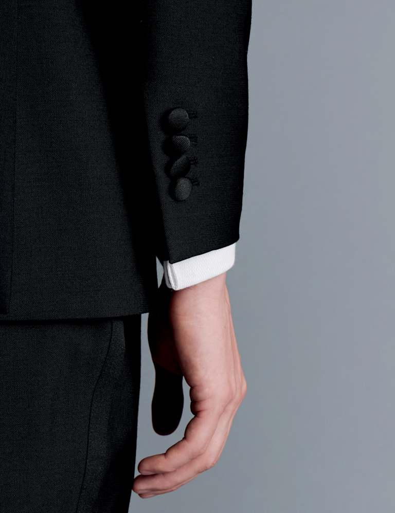 Regular Fit Super 120's Wool Tuxedo Suit 5 of 5