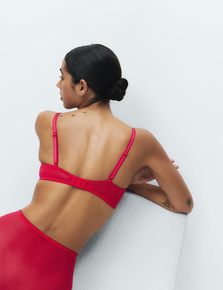 Jasmine Lace Wired Demi Cup Bra Set A-E 4 of 6