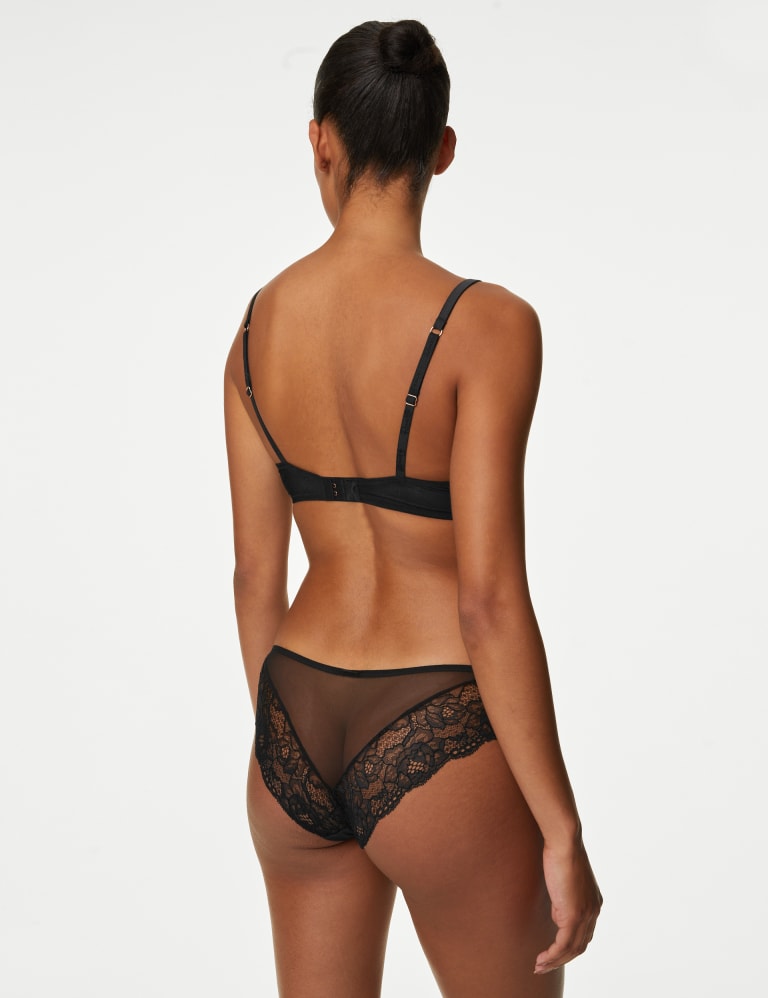 Silk & Lace Non Wired Bra Set A-E 6 of 6