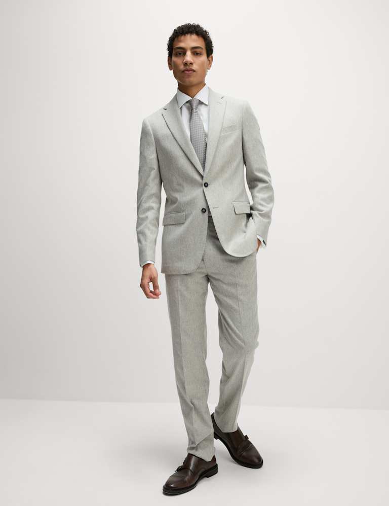 2 Piece Tailored Fit Wool Rich Tweed Suit 3 of 6