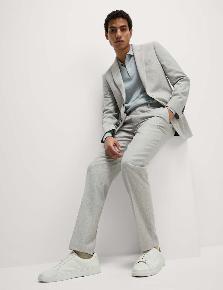 2 Piece Tailored Fit Wool Rich Tweed Suit 5 of 6