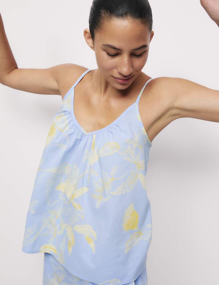Pure Cotton Printed Cami Top Set 3 of 6