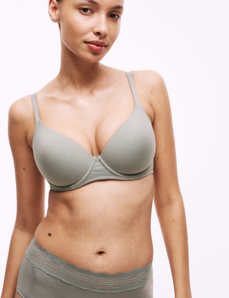3pk Wired Full Cup T-Shirt Bras Set A-E 3 of 6